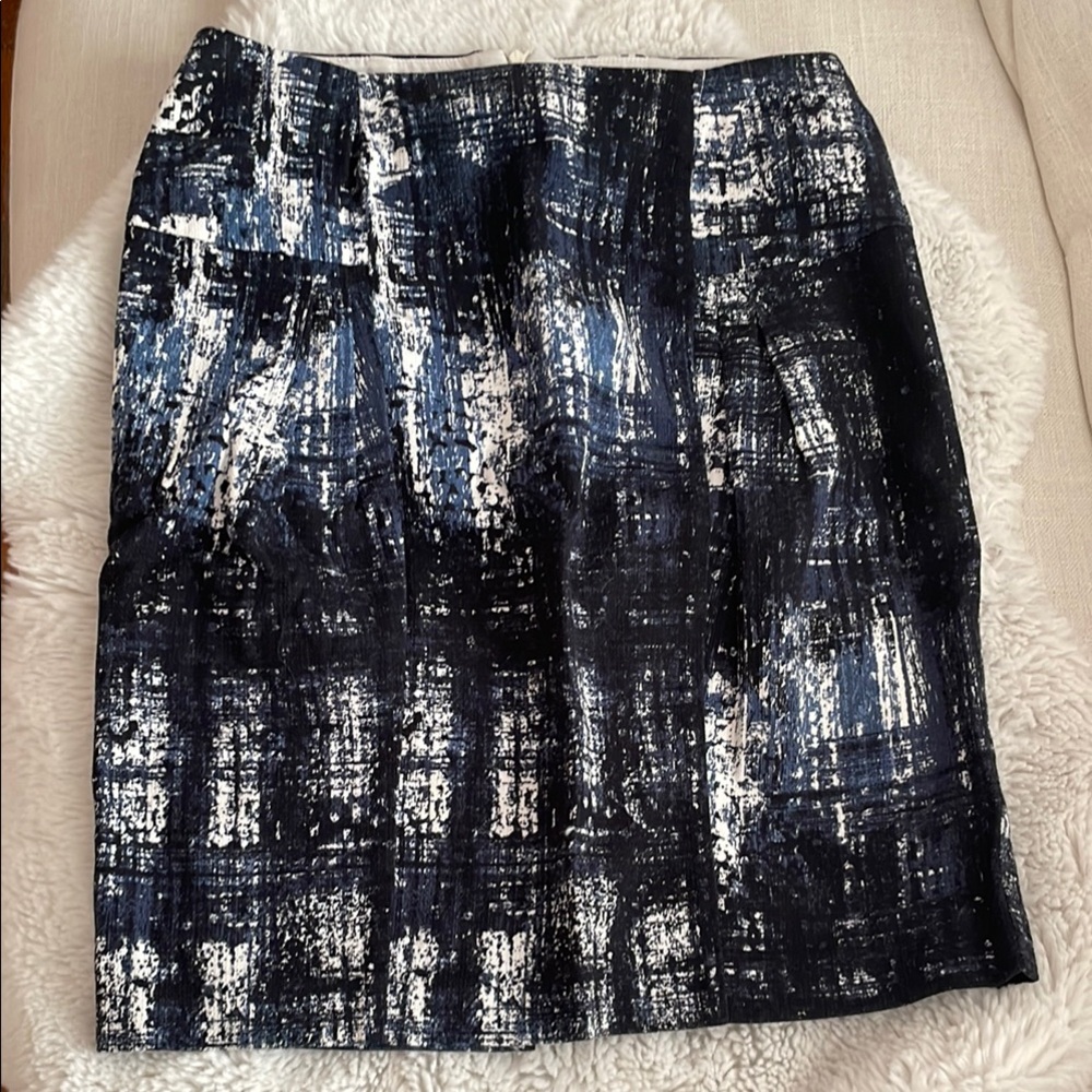 Sandro Ferrone Navy and White Mini Skirt